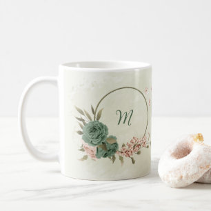 Weidengrün Blütenblüte Kaffeetasse