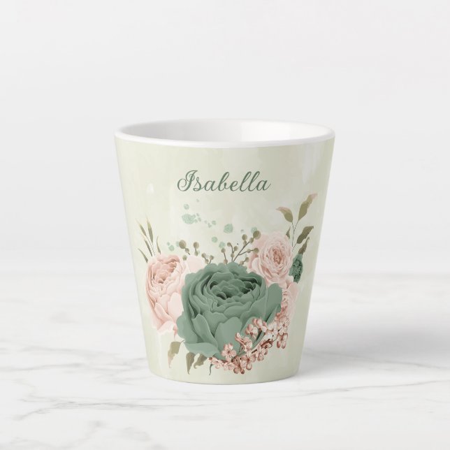 Weidengrün Blütenblüte Milchtasse (Vorderseite)