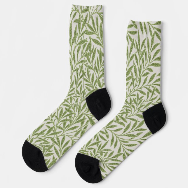 Weidenmuster, William Morris Socken (Linkes Detail)