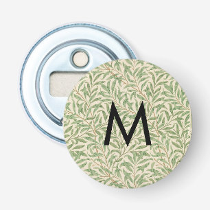 Weidenzweig Botanical William Morris Monogramm Flaschenöffner
