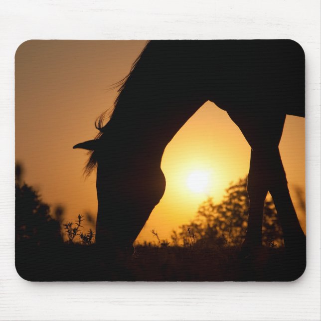 Weidepferd-Silhouette Mousepad (Vorne)