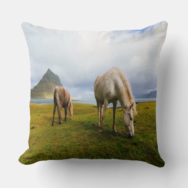 Weidepferde Kissen (Vorderseite)