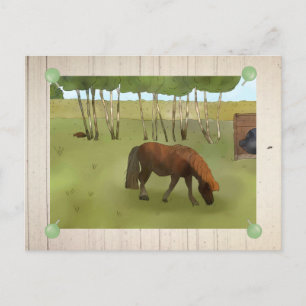 Weideponie Postkarte