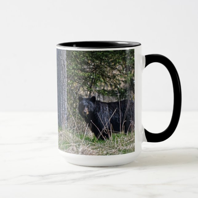 Weidewild Schwarzer Bär Wildlife Foto Tasse (Rechts)