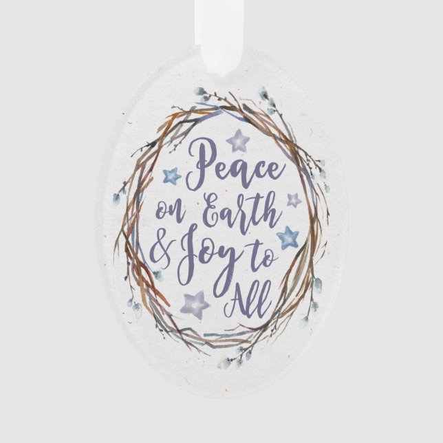 Weidewreath-personalisierte Weihnachtsverzierung Ornament (Vorderseite)