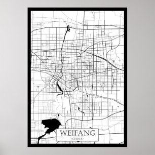 Weifang China Karte Poster