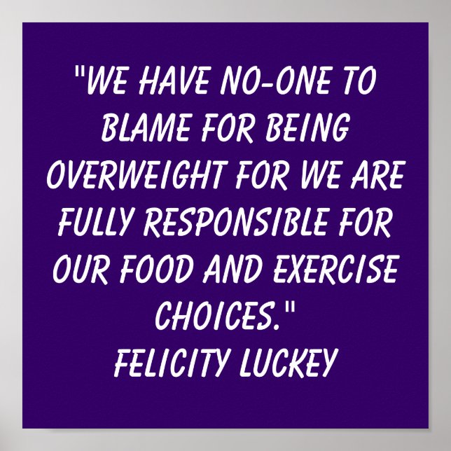 Weight Loss Choices 8 Poster (Vorne)