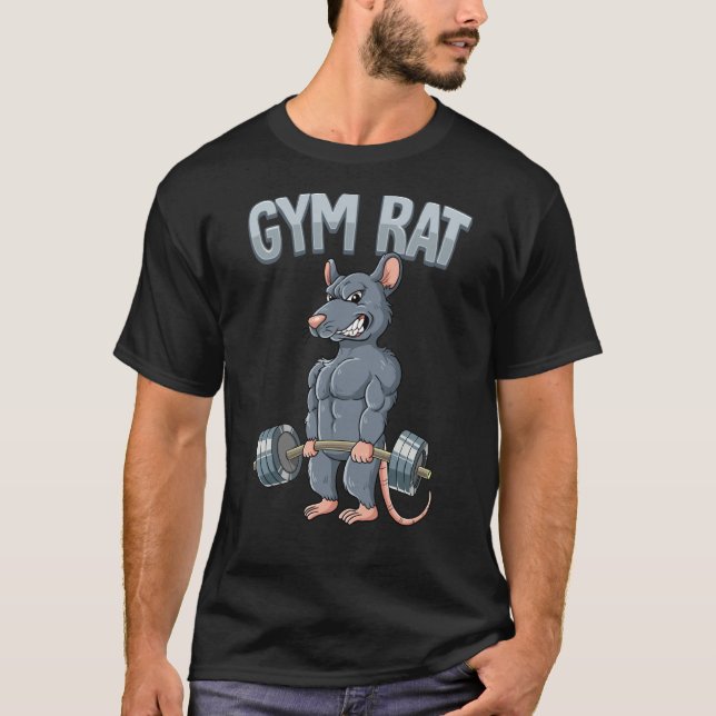 Weight Training Deadlift Gym Rat T-Shirt (Vorderseite)