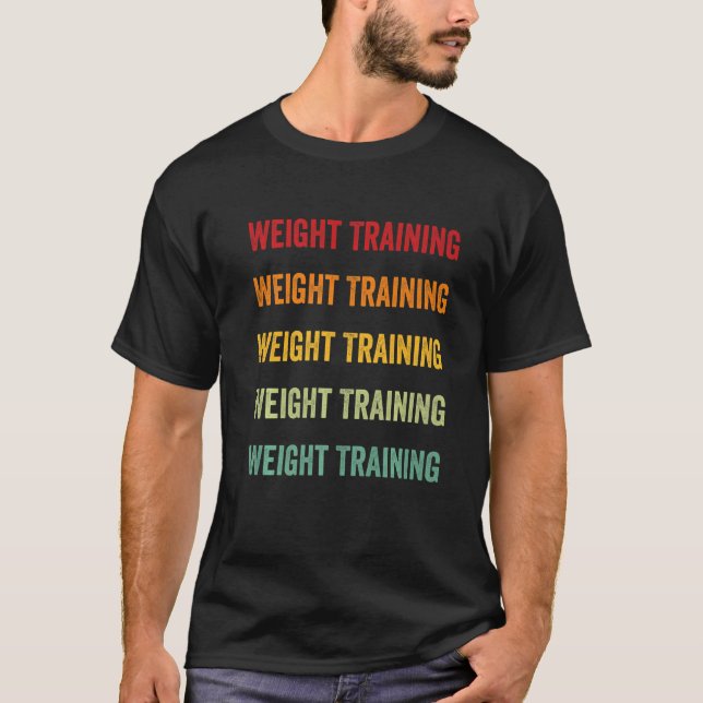 Weight Training Weight Training Hobbyist Rainbow T-Shirt (Vorderseite)