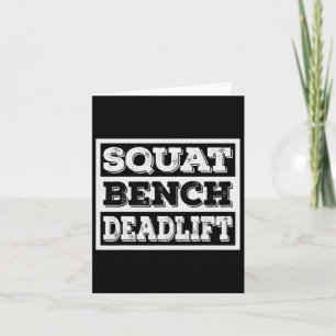 Weightfting Squat Bench Deadlift Workout Gym Wei Karte