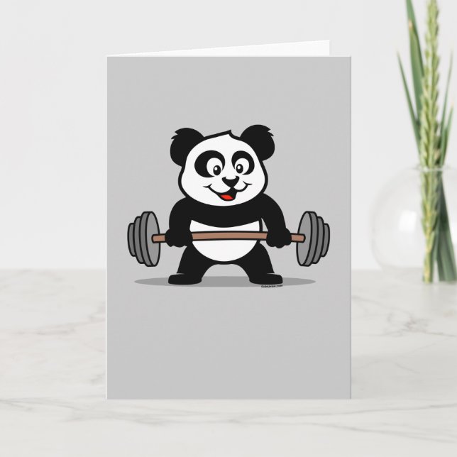 Weightheben Panda Karte (Vorderseite)