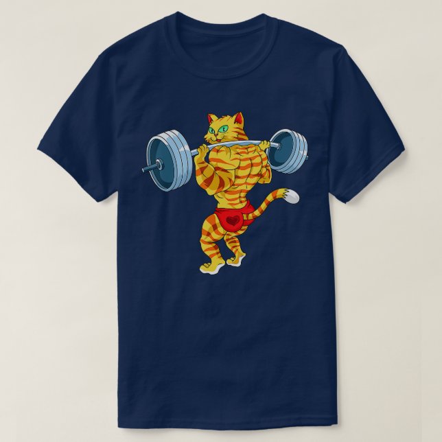 Weightlifing Barbell Funny Workout Gym Weightlift T-Shirt (Design vorne)