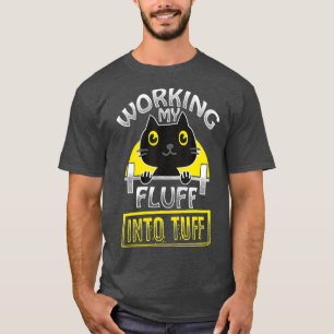 Weightlift Spaß Funny Tuff Kitten in Gym T-Shirt