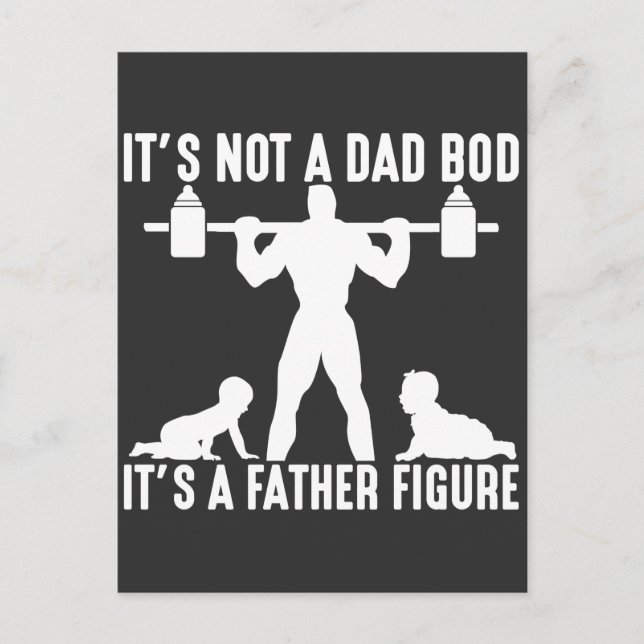 Weightlift Vater Bod Baby Dumbell Bodybuilder Postkarte (Vorderseite)