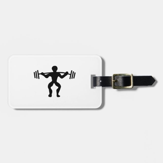 Weightlifter-anhebende Gewichte Gepäckanhänger (Vorderseite horizontal)