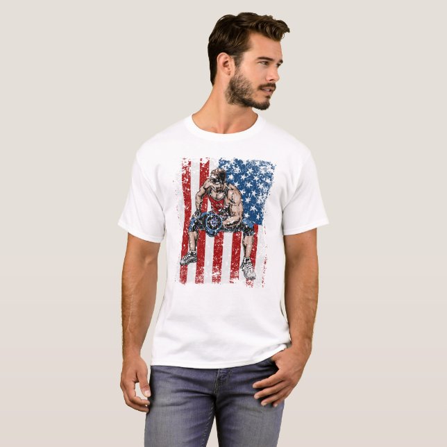 Weightlifterdumbbell-Fitness T-Shirt (Vorne ganz)