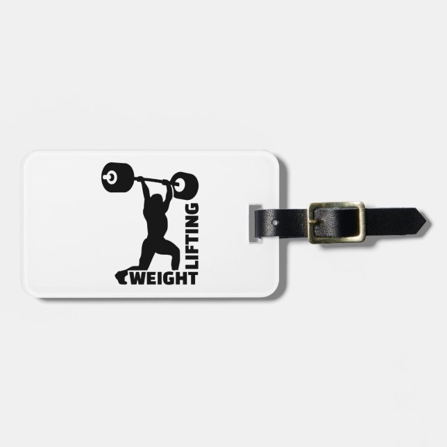 Weightlifting Gepäckanhänger (Vorderseite horizontal)
