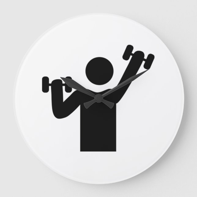 Weightlifting-Übung Große Wanduhr (Vorderseite)