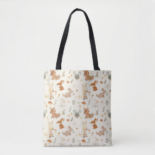 Weiher Waldtiere Grünmuster Tasche