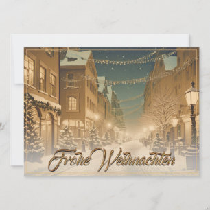 Weihlich naverschneite Straßen einer Innenstadt