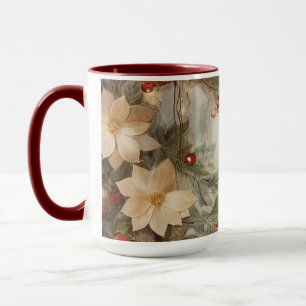 Weihnacht irischer Segen   Hübsche Winter-Blume Tasse