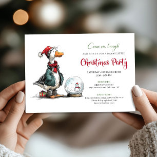 Weihnacht Launische Alberne Gans Spielerei Party Einladung