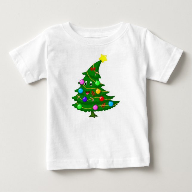 ***WEIHNACHTBÄUME MIT KLEINEN*** BABY T-SHIRT (Vorderseite)