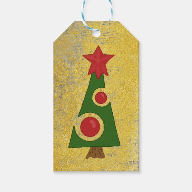 Weihnachtebaum Geschenkanhänger (Vorderseite)