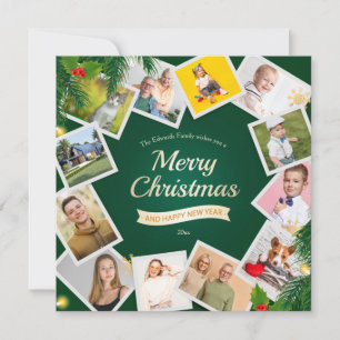 Weihnachten 12 Foto-Collage Grußkarte