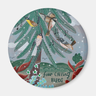 Weihnachten 12 Tage Weihnachten Vier Mal Vögel anr Magnet