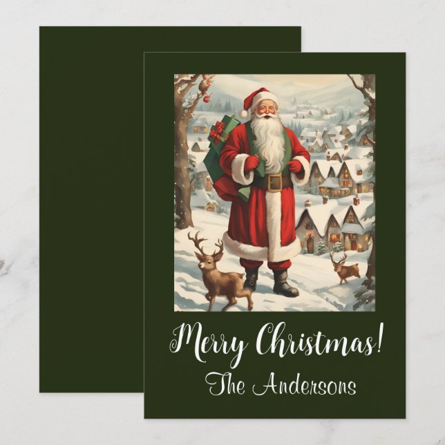 Weihnachten 13 Frohe Weihnachten! Weihnachtskarte Einladung (Vorne/Hinten)