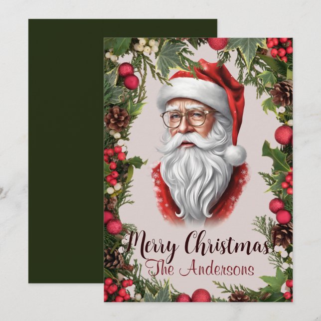 Weihnachten 14 Frohe Weihnachten! Weihnachtskarte Einladung (Vorne/Hinten)