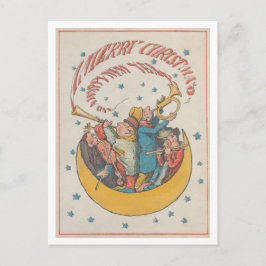 Weihnachten 1866 Musiker in Crescent Moon Postkarte