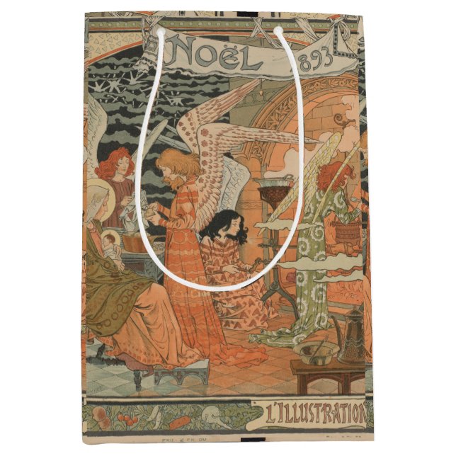 Weihnachten 1893 Weihnachtsgeschenktasche Mittlere Geschenktüte (Vorderseite)