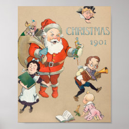 Weihnachten 1901 Weihnachtsfeiertag Poster