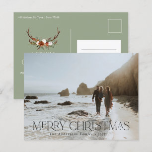 Weihnachten 1 Foto Botanischer Blumensteppenkarte Postkarte