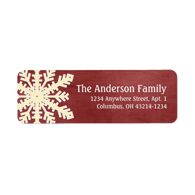 Weihnachten 1: Snowflake 5 e Rücksendeadressen-Auf (Vorne)