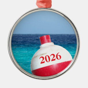 Weihnachten 2012 Bobber-Ornament Silbernes Ornament