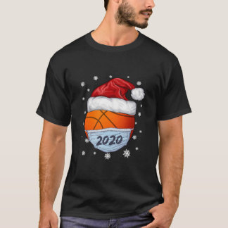 Weihnachten 2020 Basketball Weihnachtsmannmütze We T-Shirt