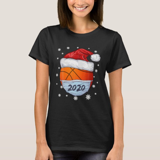 Weihnachten 2020 Basketball Weihnachtsmannmütze We T-Shirt (Vorderseite)