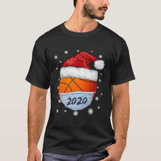 Weihnachten 2020 Basketball Weihnachtsmannmütze We T-Shirt