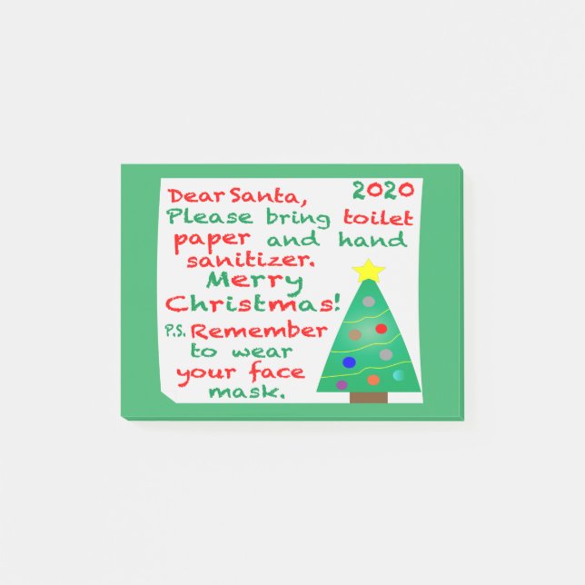 Weihnachten 2020 post-it klebezettel (Vorderseite)