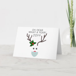 Weihnachten 2020 Rentiermaske Karte