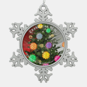 Weihnachten 2020 Sammlerstücke Schneeflocken Zinn-Ornament