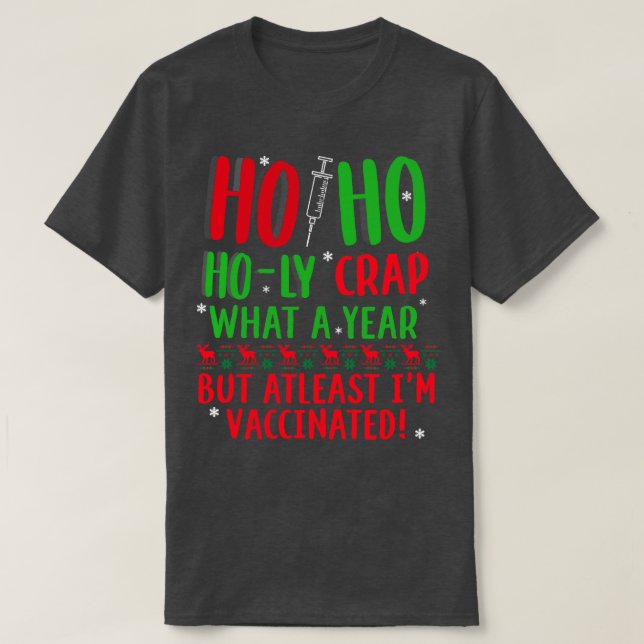 Weihnachten 2021 geimpft T-Shirt (Design vorne)