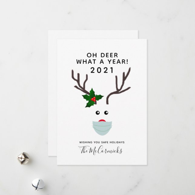 Weihnachten 2021 Rentiermaske (Vorderseite/Rückseite Beispiel)