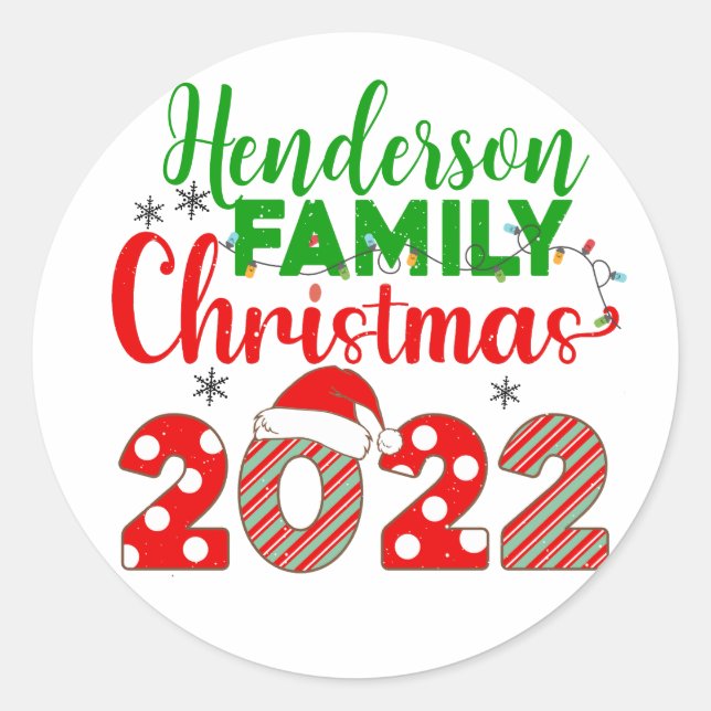 Weihnachten 2022 - Klassischer Rundaufkleber Runder Aufkleber (Vorderseite)