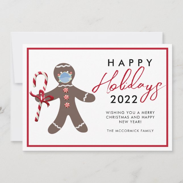 Weihnachten 2022 Lebkuchen Familie Foto (Vorderseite)