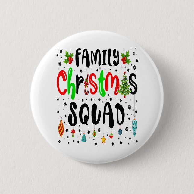 Weihnachten 2022 - Matching Weihnachtsmannmütze Li Button (Vorderseite)