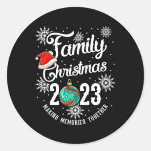 Weihnachten 2023 Erinnerungen zusammenbauen Runder Aufkleber